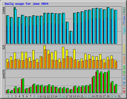 Daily usage for June 2024