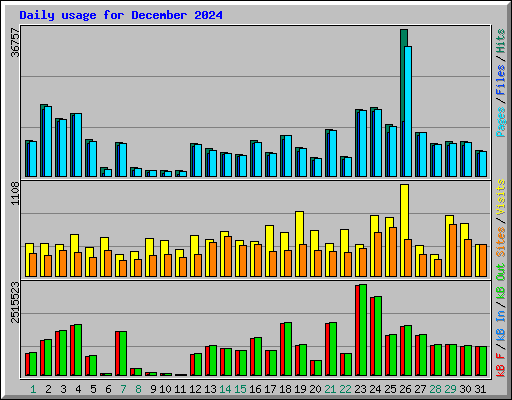 Daily usage for December 2024