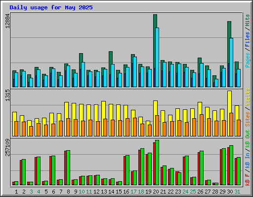 Daily usage for May 2025